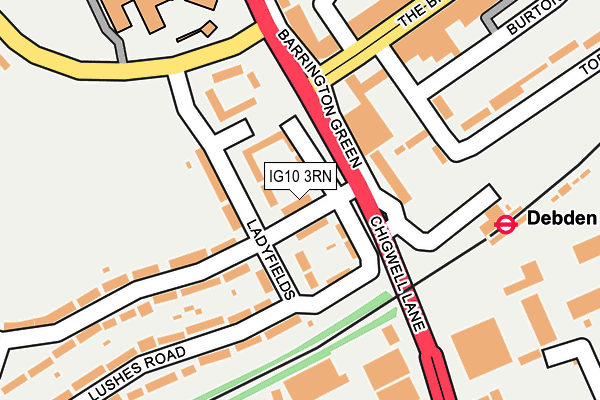 IG10 3RN map - OS OpenMap – Local (Ordnance Survey)