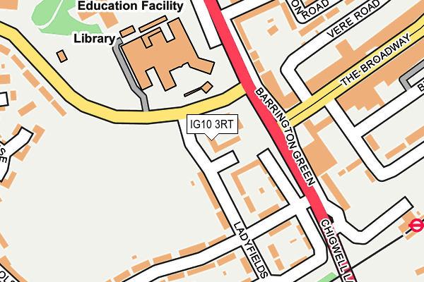 IG10 3RT map - OS OpenMap – Local (Ordnance Survey)