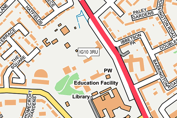 IG10 3RU map - OS OpenMap – Local (Ordnance Survey)