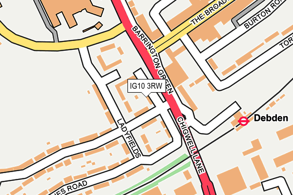 IG10 3RW map - OS OpenMap – Local (Ordnance Survey)