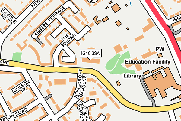 IG10 3SA map - OS OpenMap – Local (Ordnance Survey)