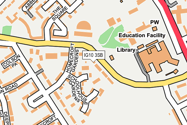 IG10 3SB map - OS OpenMap – Local (Ordnance Survey)