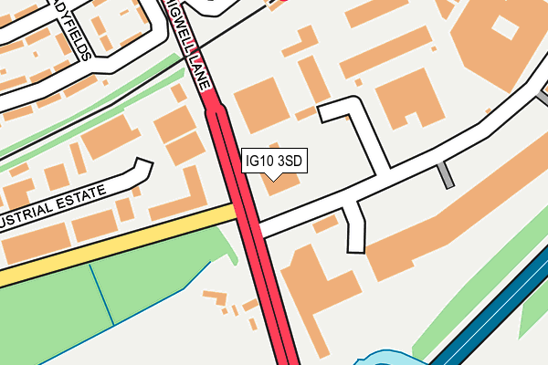 IG10 3SD map - OS OpenMap – Local (Ordnance Survey)
