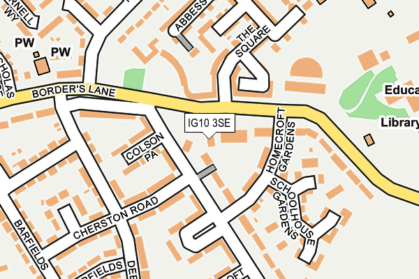 IG10 3SE map - OS OpenMap – Local (Ordnance Survey)