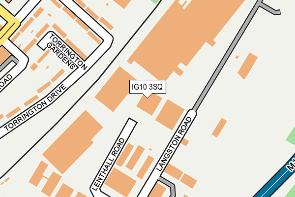 IG10 3SQ map - OS OpenMap – Local (Ordnance Survey)