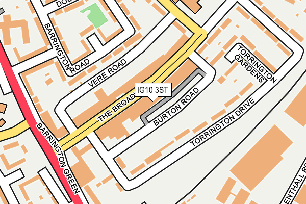 IG10 3ST map - OS OpenMap – Local (Ordnance Survey)