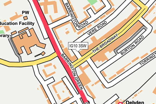 IG10 3SW map - OS OpenMap – Local (Ordnance Survey)
