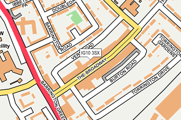 IG10 3SX map - OS OpenMap – Local (Ordnance Survey)
