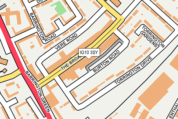 IG10 3SY map - OS OpenMap – Local (Ordnance Survey)