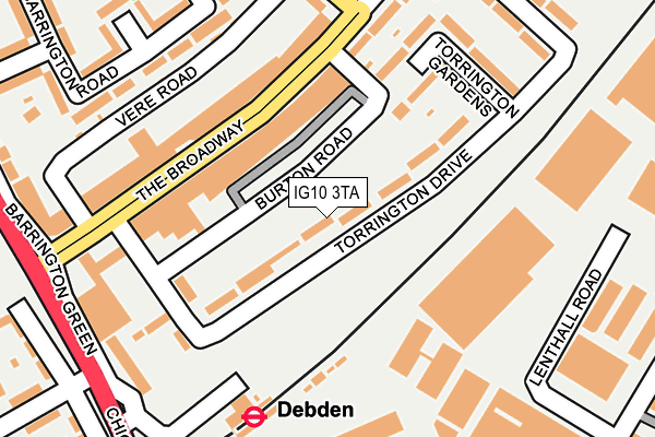 IG10 3TA map - OS OpenMap – Local (Ordnance Survey)