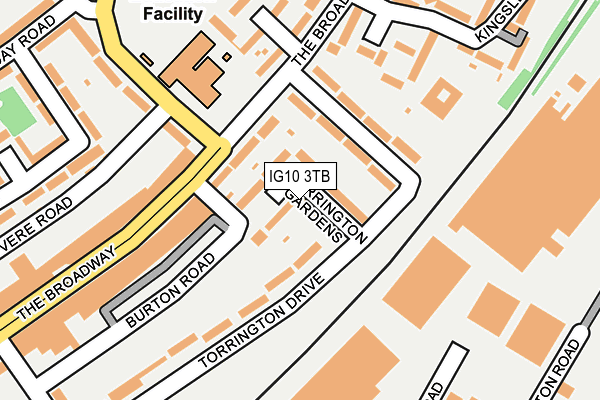 IG10 3TB map - OS OpenMap – Local (Ordnance Survey)