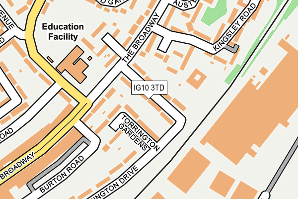 IG10 3TD map - OS OpenMap – Local (Ordnance Survey)
