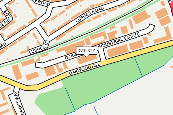 IG10 3TZ map - OS OpenMap – Local (Ordnance Survey)