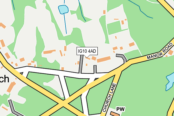IG10 4AD map - OS OpenMap – Local (Ordnance Survey)