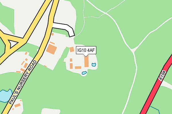 IG10 4AF map - OS OpenMap – Local (Ordnance Survey)