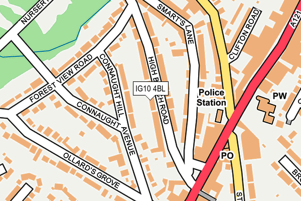 IG10 4BL map - OS OpenMap – Local (Ordnance Survey)