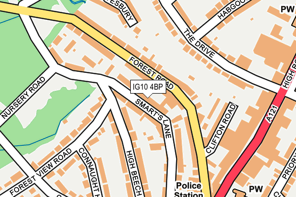 IG10 4BP map - OS OpenMap – Local (Ordnance Survey)