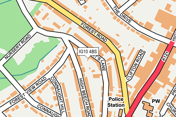 IG10 4BS map - OS OpenMap – Local (Ordnance Survey)