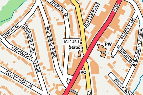 IG10 4BU map - OS OpenMap – Local (Ordnance Survey)