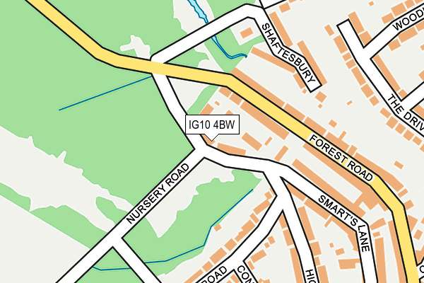 IG10 4BW map - OS OpenMap – Local (Ordnance Survey)