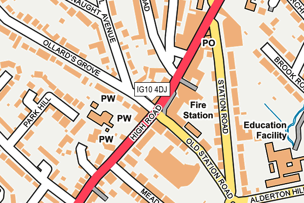 IG10 4DJ map - OS OpenMap – Local (Ordnance Survey)