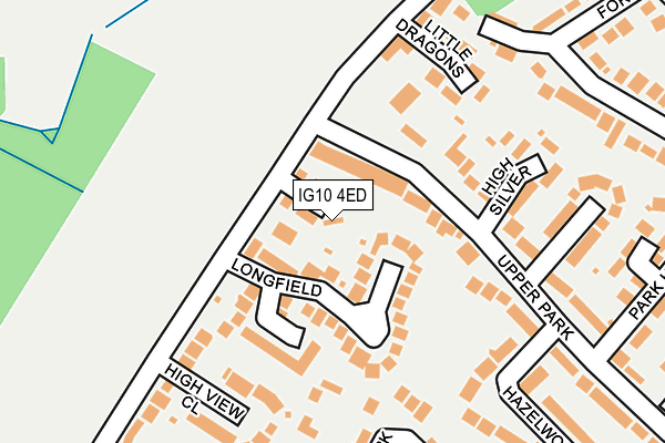 IG10 4ED map - OS OpenMap – Local (Ordnance Survey)