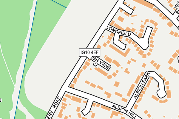 IG10 4EF map - OS OpenMap – Local (Ordnance Survey)