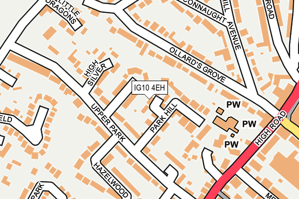 IG10 4EH map - OS OpenMap – Local (Ordnance Survey)