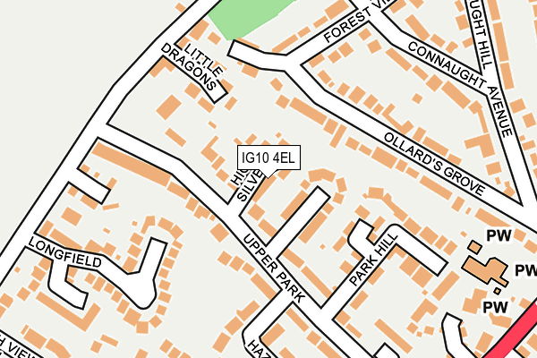IG10 4EL map - OS OpenMap – Local (Ordnance Survey)