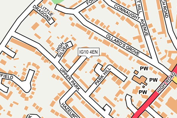 IG10 4EN map - OS OpenMap – Local (Ordnance Survey)