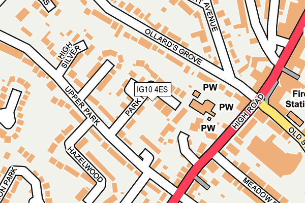 IG10 4ES map - OS OpenMap – Local (Ordnance Survey)