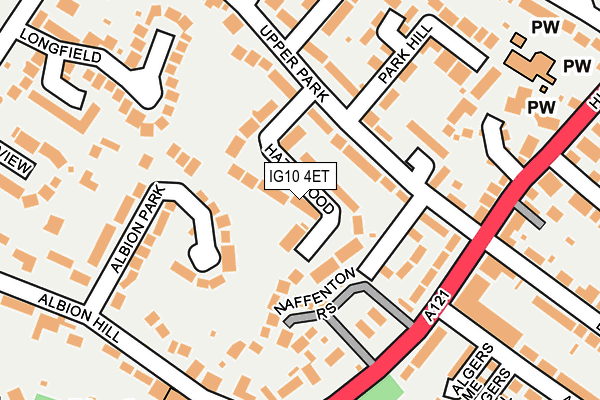 IG10 4ET map - OS OpenMap – Local (Ordnance Survey)