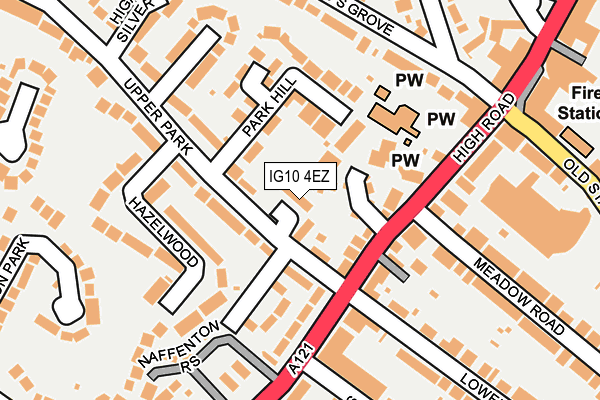 IG10 4EZ map - OS OpenMap – Local (Ordnance Survey)