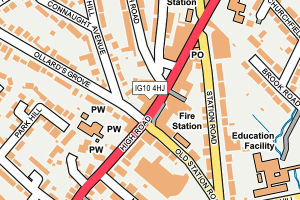 IG10 4HJ map - OS OpenMap – Local (Ordnance Survey)