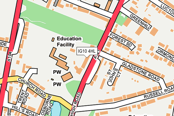 IG10 4HL map - OS OpenMap – Local (Ordnance Survey)