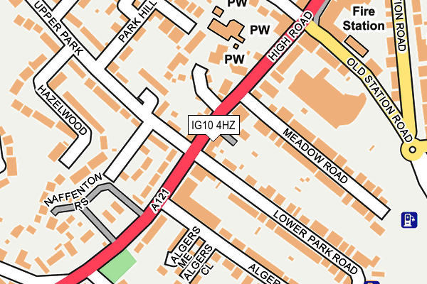 IG10 4HZ map - OS OpenMap – Local (Ordnance Survey)