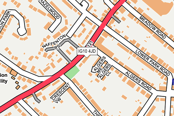 IG10 4JD map - OS OpenMap – Local (Ordnance Survey)