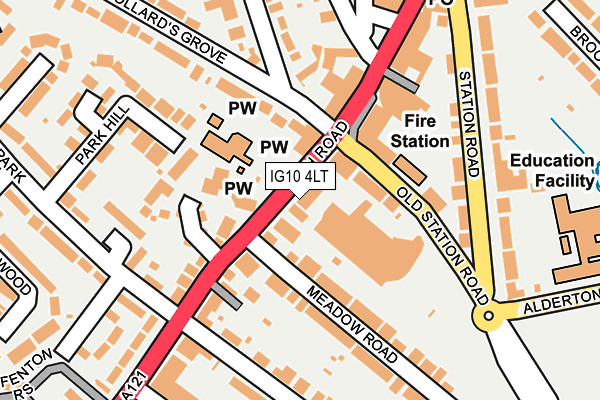 IG10 4LT map - OS OpenMap – Local (Ordnance Survey)