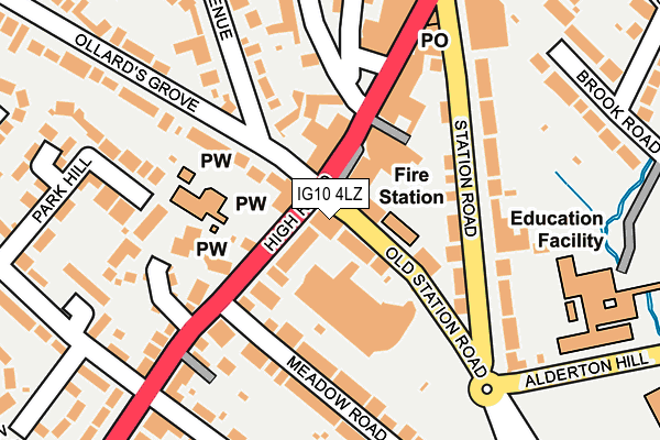 IG10 4LZ map - OS OpenMap – Local (Ordnance Survey)