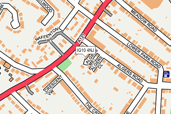 IG10 4NJ map - OS OpenMap – Local (Ordnance Survey)