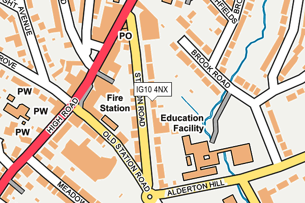 IG10 4NX map - OS OpenMap – Local (Ordnance Survey)