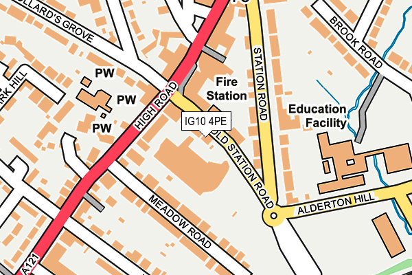 IG10 4PE map - OS OpenMap – Local (Ordnance Survey)
