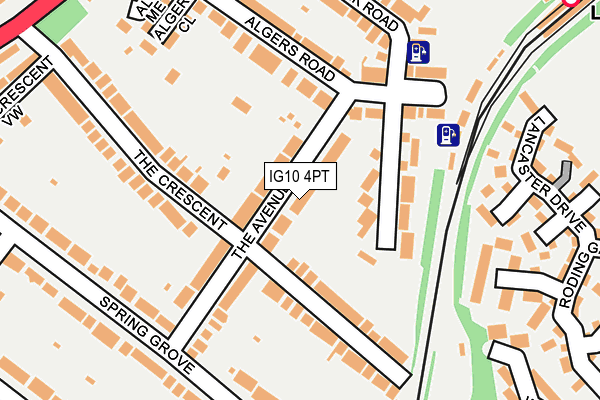 IG10 4PT map - OS OpenMap – Local (Ordnance Survey)