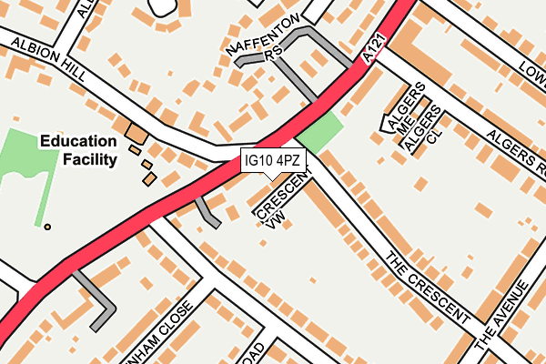 IG10 4PZ map - OS OpenMap – Local (Ordnance Survey)