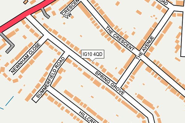 IG10 4QD map - OS OpenMap – Local (Ordnance Survey)