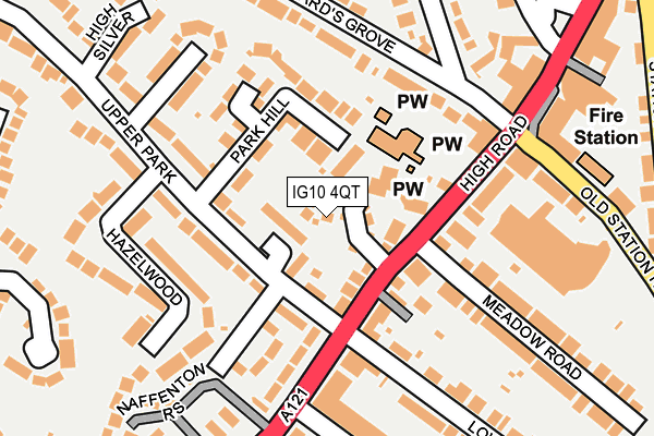 IG10 4QT map - OS OpenMap – Local (Ordnance Survey)