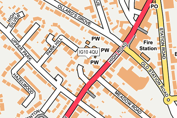 IG10 4QU map - OS OpenMap – Local (Ordnance Survey)