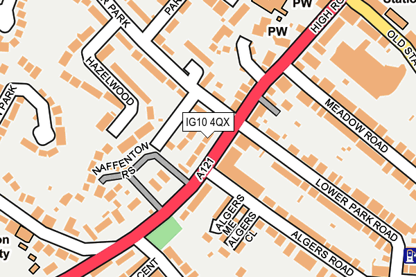 IG10 4QX map - OS OpenMap – Local (Ordnance Survey)