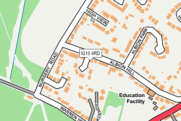 IG10 4RD map - OS OpenMap – Local (Ordnance Survey)