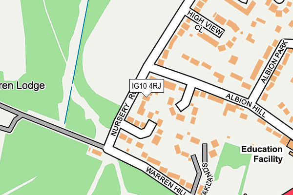 IG10 4RJ map - OS OpenMap – Local (Ordnance Survey)
